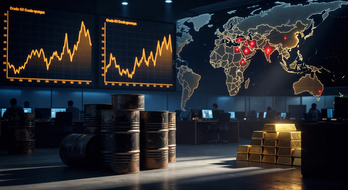 Oil barrels and financial market charts showing April 2 2026 market moves