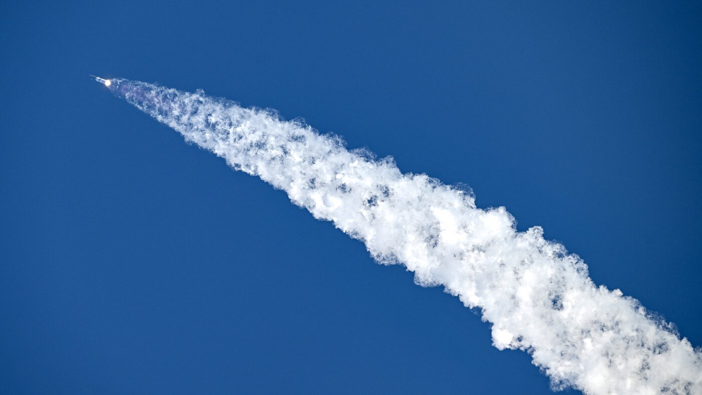 A SpaceX Starship rocket lifts off from Starbase against a blue sky, illustrating the June 12 2026 ThriveInMarkets evening review as SpaceX shares opened at 150 dollars against a 135 dollar IPO price and closed up about 19 percent near 160.95 dollars, valuing the company above 2 trillion dollars in the largest initial public offering in history and pushing founder Elon Musk's net worth above 1.05 trillion dollars
