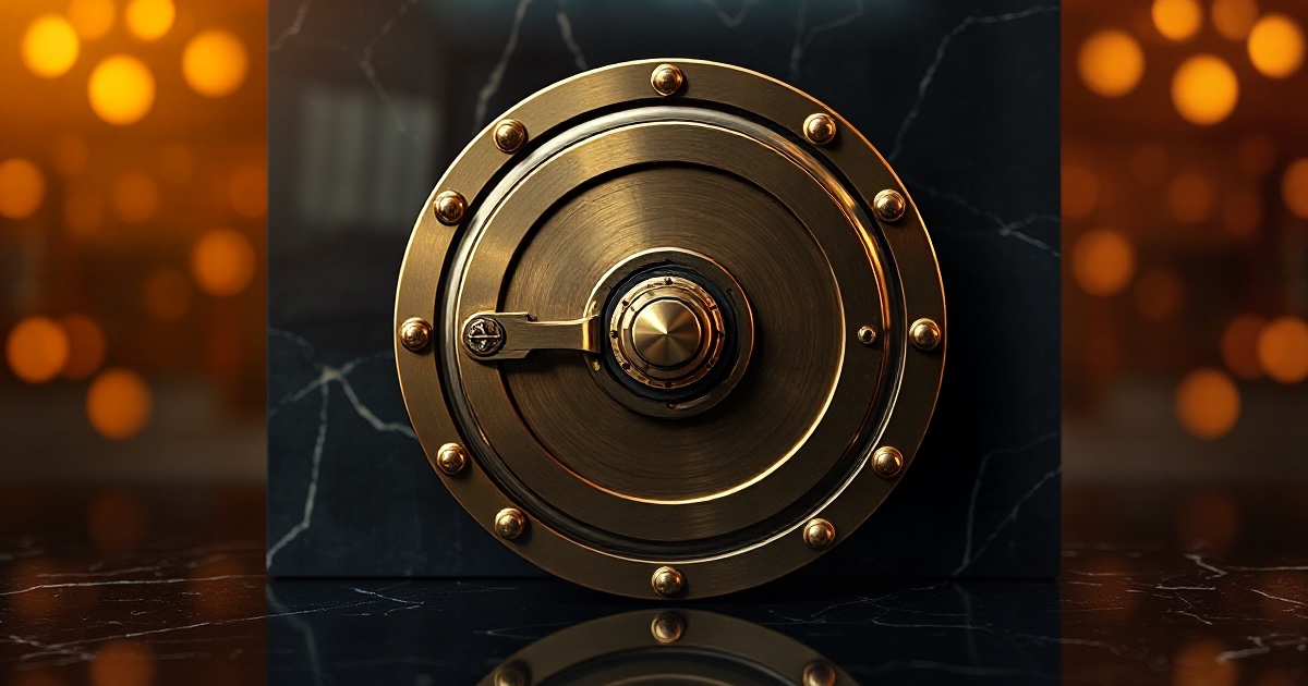 A heavy polished golden bank vault door with a circular wheel lock on a dark reflective black marble surface under dramatic warm amber and gold rim light with soft glowing bokeh, illustrating the Monday June 29 2026 ThriveInMarkets evening review as Bitcoin held the 60,000 dollar level near 60,331 dollars while MicroStrategy announced a 2 billion dollar stock buyback and a new digital credit framework and corporate holders including Strategy and Strive kept accumulating Bitcoin, even as the Crypto Fear and Greed Index lingered in extreme fear and Ethereum lagged near 1,620 dollars