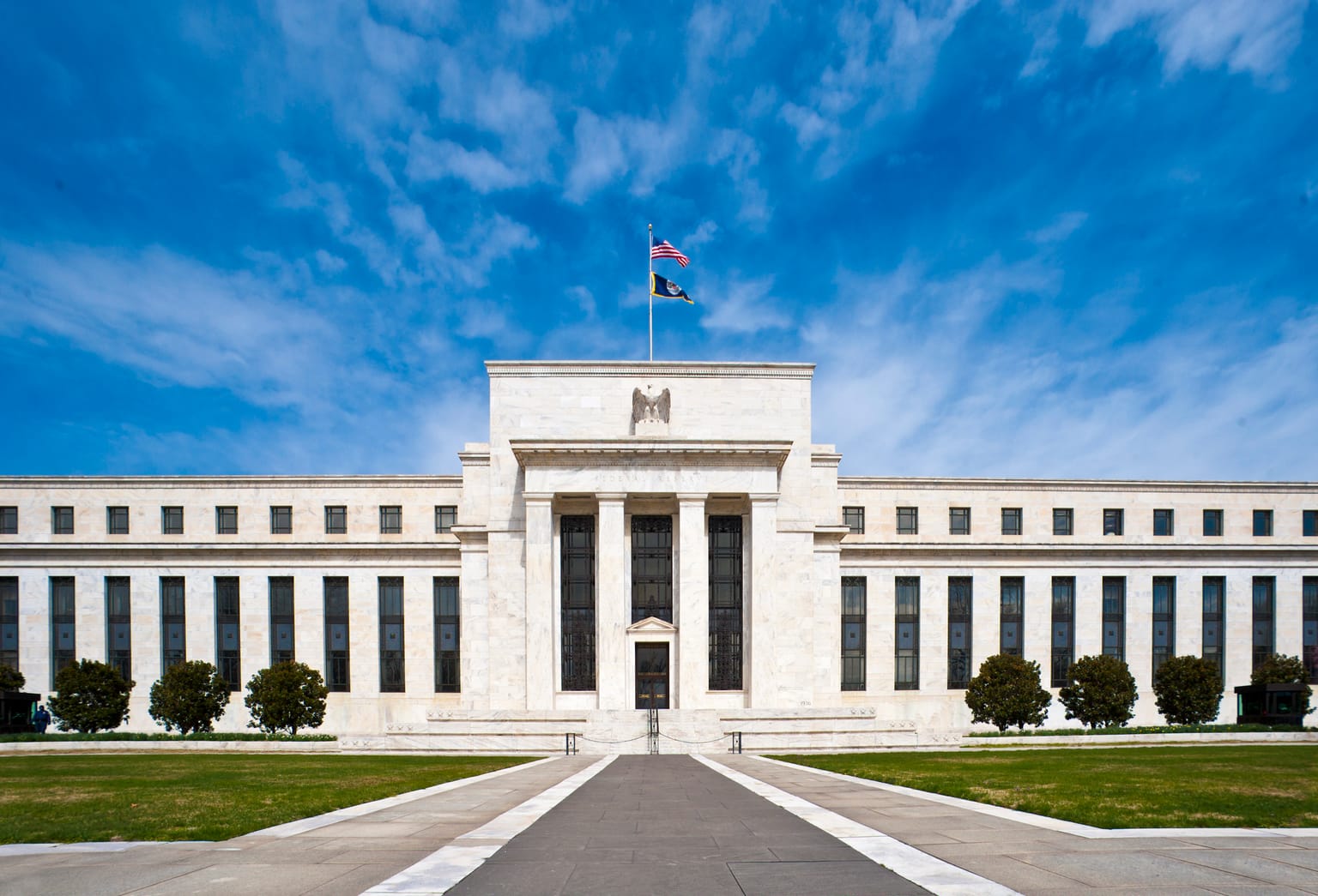 Marriner S. Eccles Federal Reserve Building in Washington, evening review for Oct 22 2026