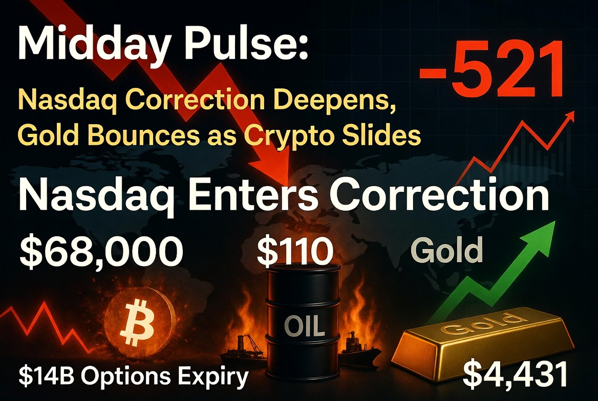 Stock market correction March 27 2026 - Nasdaq drops into correction territory