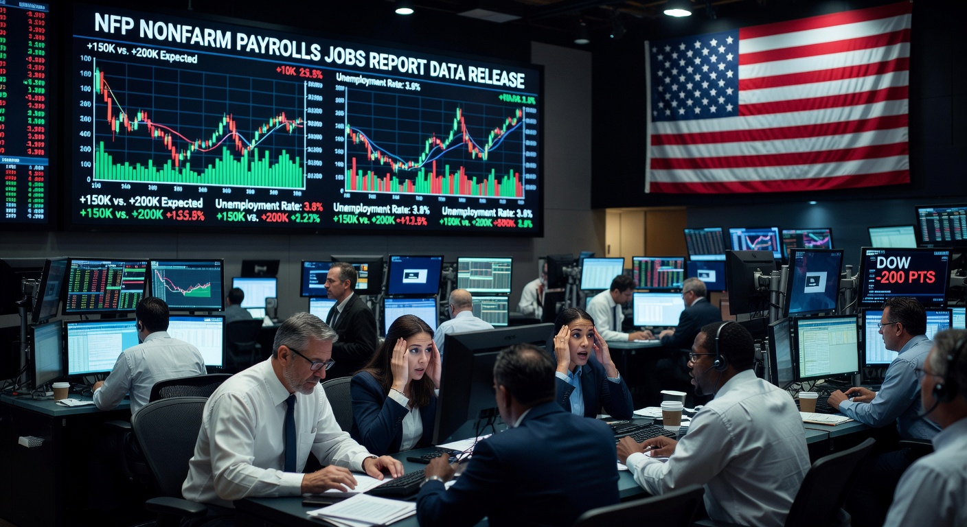 US jobs report NFP release traders watching market data screens