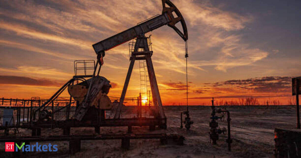 An oil pumpjack silhouetted against a sunset sky, used as the ThriveInMarkets morning analysis inline image for Thursday August 27 2026, when West Texas Intermediate held near 81.50 dollars as Iran's Revolutionary Guard said Tehran and Oman had a revenue-sharing understanding on the Strait of Hormuz, extending a multi-session slide from Tuesday's 82.36 settlement