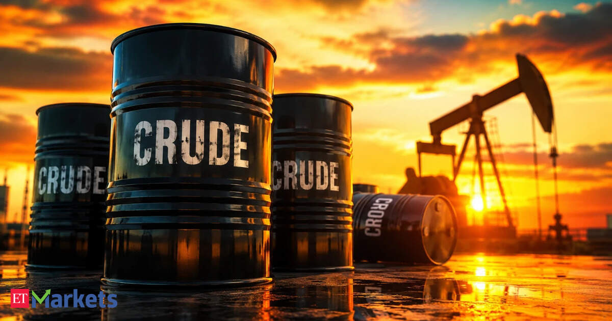 Black barrels marked CRUDE sit on wet ground in front of a silhouetted pumpjack at sunset, used as the ThriveInMarkets morning analysis hero for Tuesday September 8 2026, when West Texas Intermediate pushed through 94 dollars after Iran energy threats and US cash reopened following Labor Day with overnight E-mini S&P 500 futures near 7,703 against Friday's 7,718.60 close