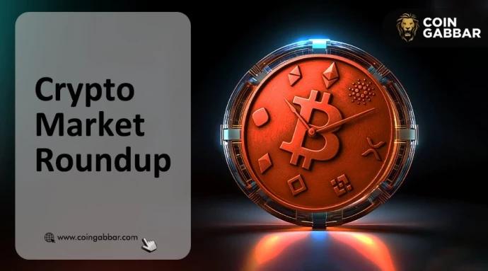 Crypto market overview showing Bitcoin and Ethereum price gains with ALGO leading chart