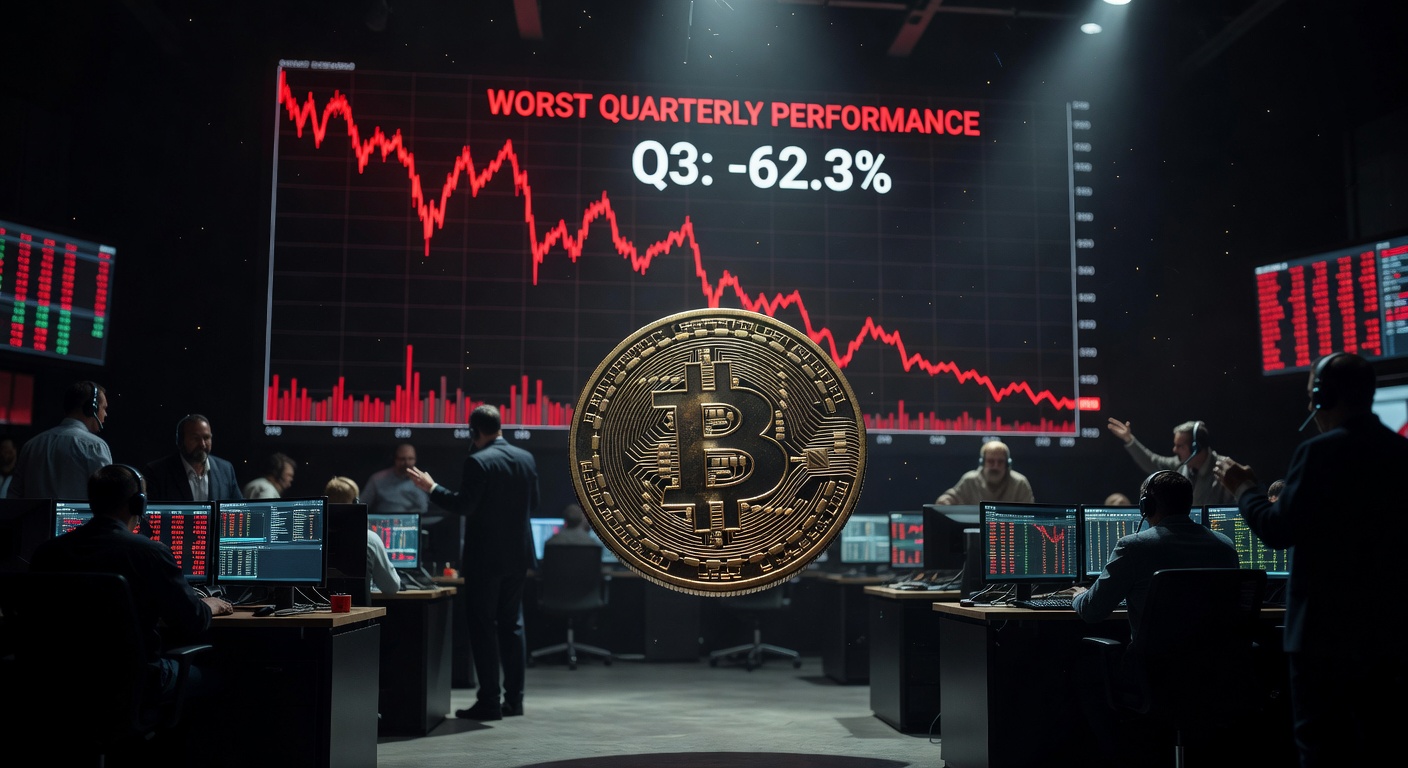 Bitcoin price chart showing Q1 2026 decline