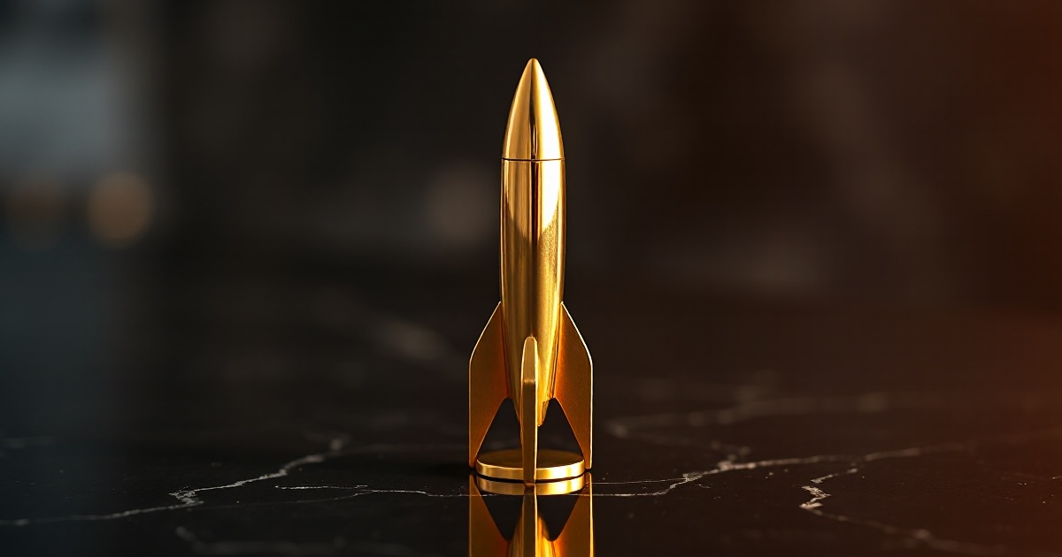 A single polished golden rocket model stands upright on a dark reflective black marble surface under dramatic warm amber and gold rim light, illustrating the June 21 to June 27 2026 ThriveInMarkets weekly markets roundup after a brutal repricing of the artificial-intelligence hardware trade dragged the Nasdaq Composite down about 4.6 percent on the week to 25,297.62 for a fifth straight losing session and the S&P 500 down close to 2 percent to 7,354.02, with roughly 1.4 trillion dollars in market value erased across the AI semiconductor complex even as memory maker Micron posted record quarterly revenue near 41.46 billion dollars, guided to about 50 billion dollars and locked in some 100 billion dollars of multi-year supply contracts, while Alphabet logged its worst day in over a year on an AI talent exodus, Apple and Microsoft raised prices on surging memory costs, SpaceX agreed to buy AI coding startup Cursor for 60 billion dollars, Bitcoin slid below 60,000 dollars to roughly 58,000 at its lowest since September 2024 before recovering near 59,600, Ethereum eased to about 1,569 dollars as the Ethereum Foundation cut 20 percent of its staff, Binance prepared to halt EU services from July 1 after failing to secure a MiCA license, WTI crude fell about 10 percent toward 69.23 dollars and gold steadied near 4,068 dollars